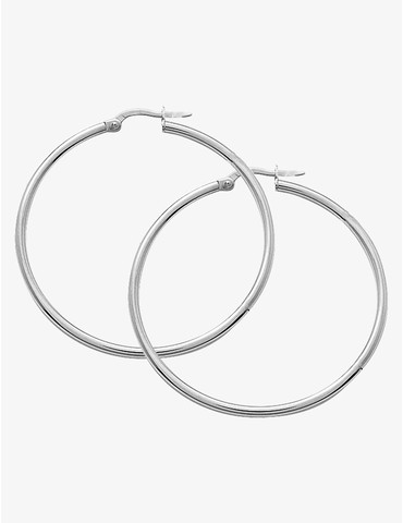 Créoles tube 2 mm argent...