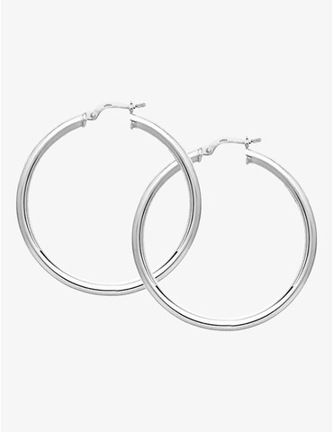 Créoles tube 3 mm argent...