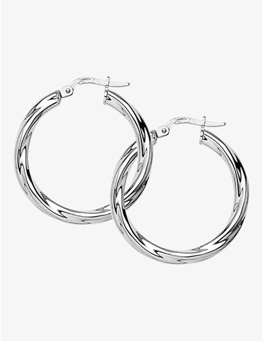 Créoles tube 3mm torsadées...