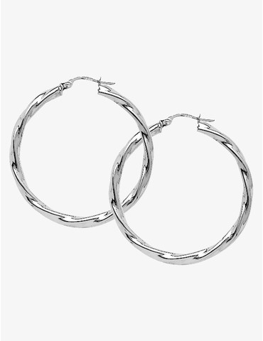 Créoles tube 3mm torsadées...