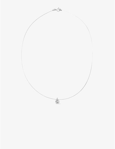 Collier fil nylon, fermoir...