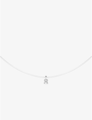 Collier fil nylon, fermoir...