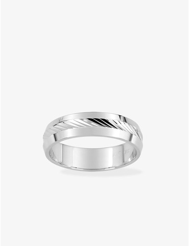 Alliance ciselée argent...