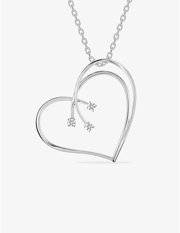 Collier cœur argent 925‰...
