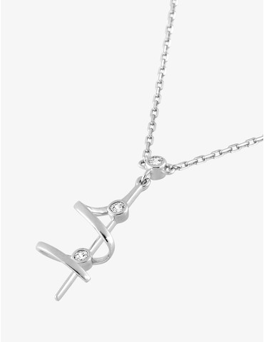 Collier tourbillon argent...