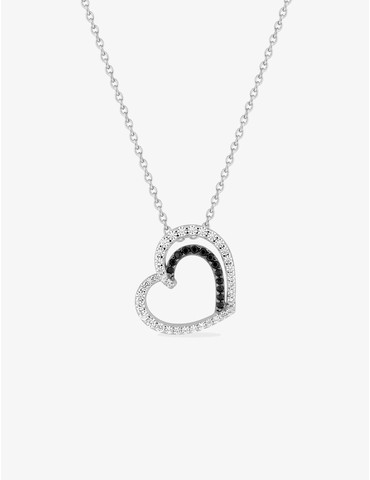 Collier double cœur argent...