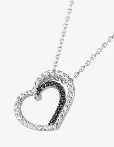 Collier double cœur argent...