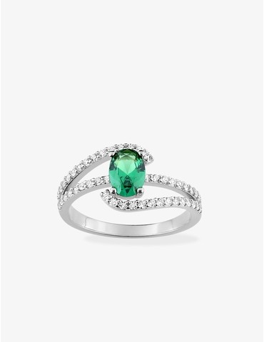 Bague monture ondulée...