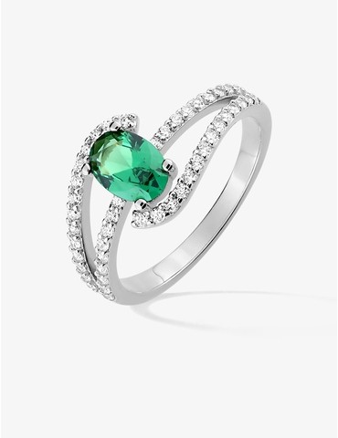 Bague monture ondulée...