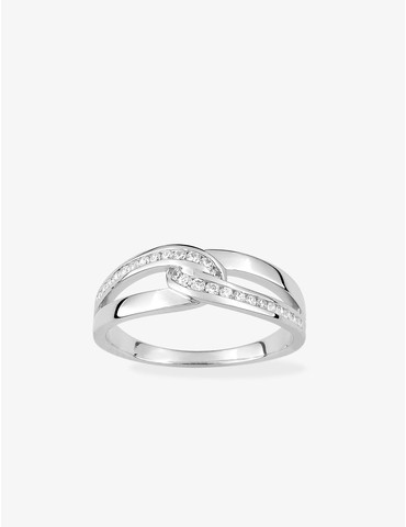 Bague boucles entremêlées...