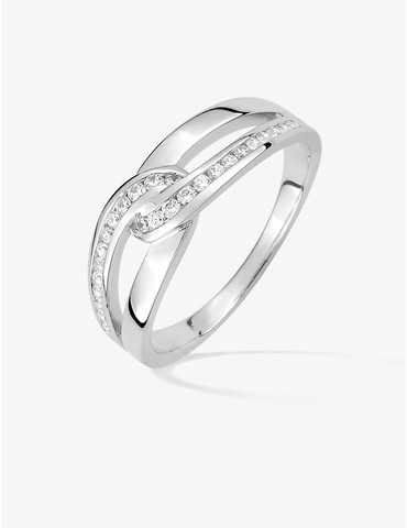 Bague boucles entremêlées...