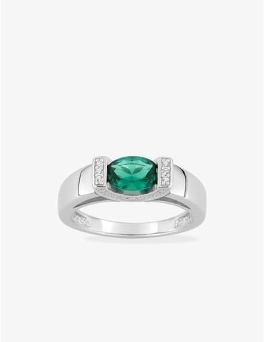 Bague argent 925‰ rhodié et...