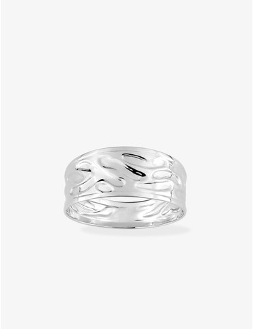 Bague effet martelé argent...
