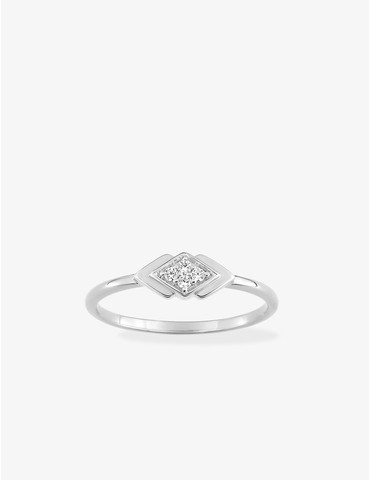 Bague double losange argent...