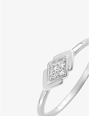 Bague double losange argent...