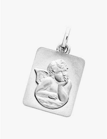 Médaille rectangle ange...