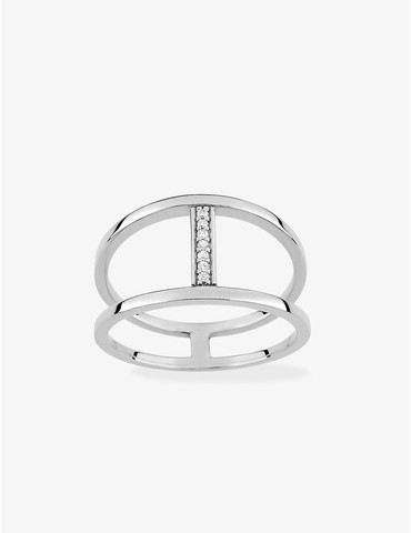 Bague double anneau argent...
