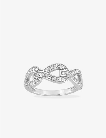 Bague boucles argent 925‰...
