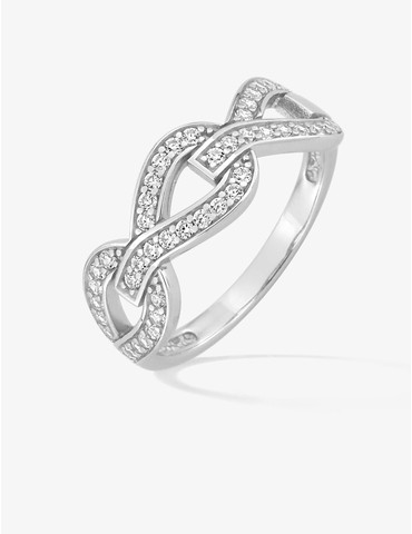 Bague boucles argent 925‰...