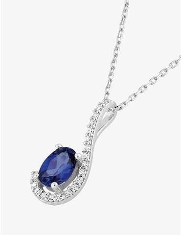 Collier demi-goutte argent...
