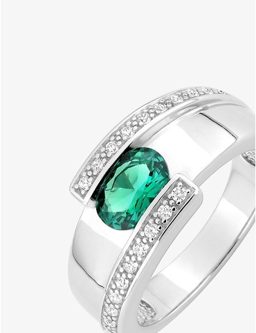 Bague en argent 925‰ rhodié...