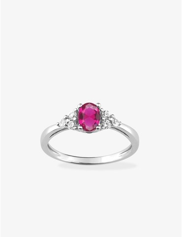 Bague argent 925‰ rhodié et...