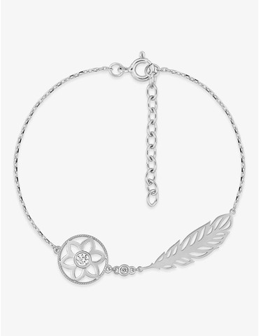 Bracelet fleur et plume...
