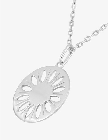 Collier fleuri argent 925‰...