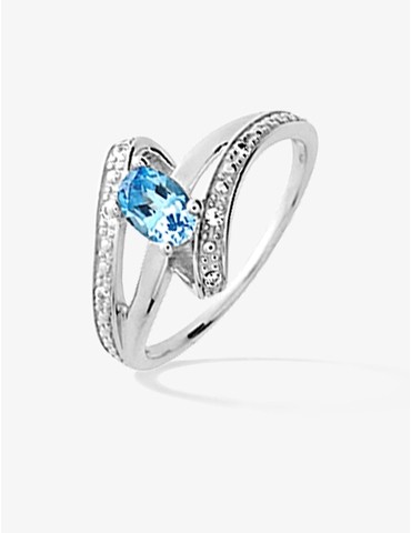 Bague en argent avec oxyde...