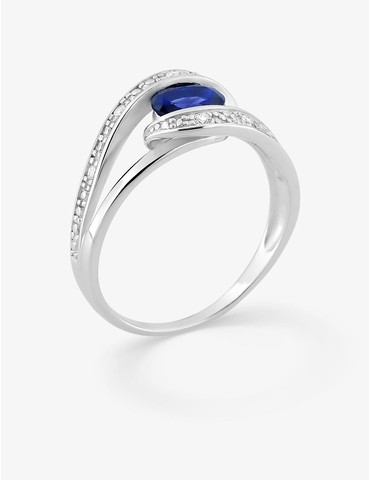 Bague en argent 925‰ rhodié...