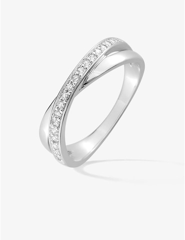 Bague argent 925‰ rhodié et...