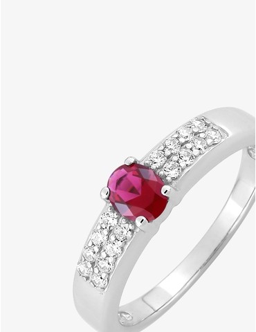 Solitaire accompagné argent...