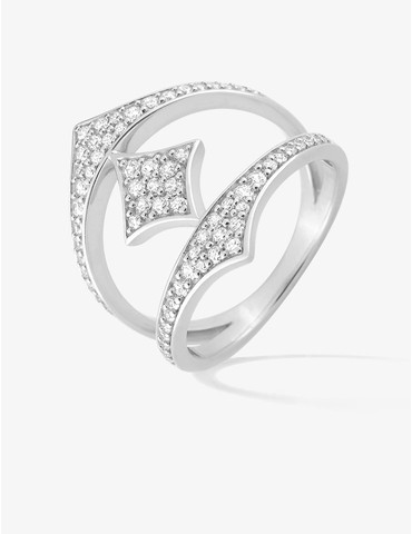 Bague géométrique argent...