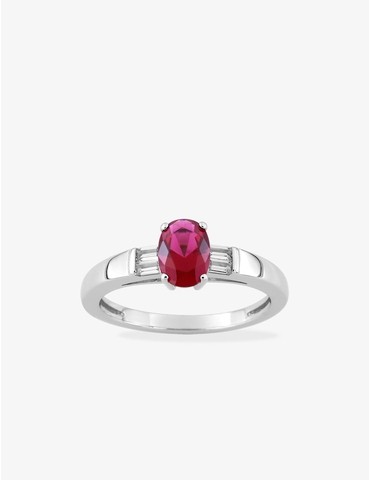 Bague argent 925‰ rhodié et...