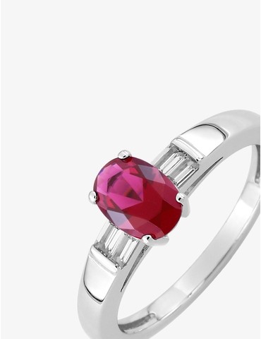 Bague argent 925‰ rhodié et...