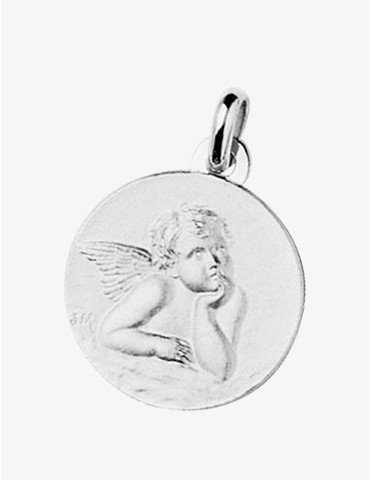 Médaille ronde 18 mm ange...