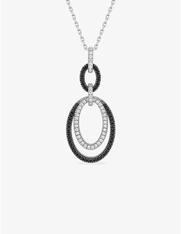 Collier ovales bicolores...