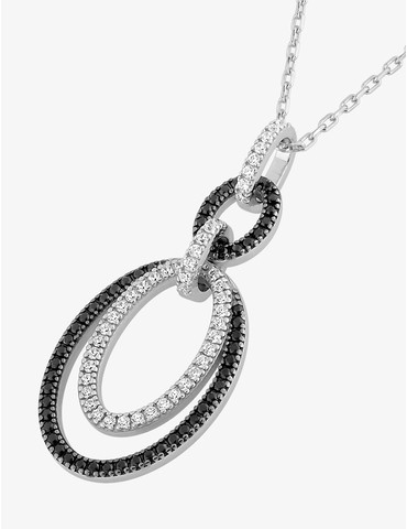 Collier ovales bicolores...