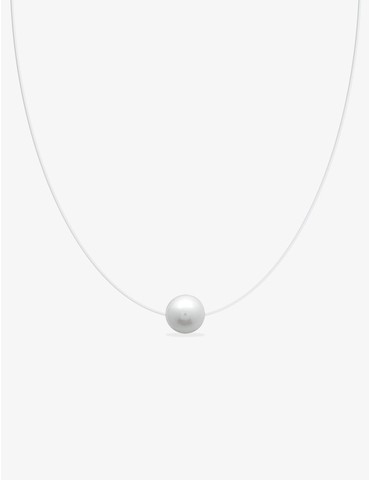 Collier fil nylon, fermoir...
