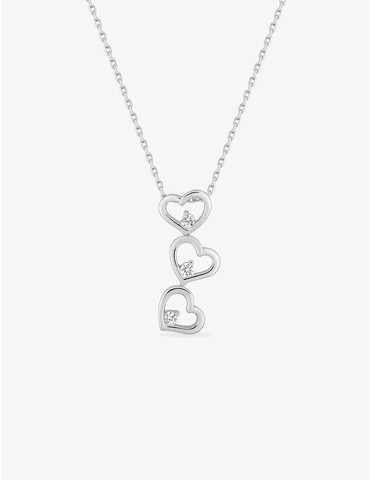 Collier triple cœur argent...