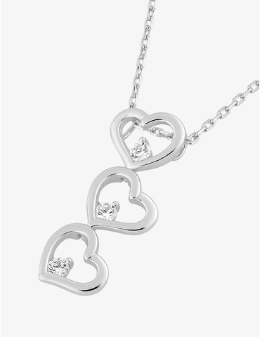 Collier triple cœur argent...