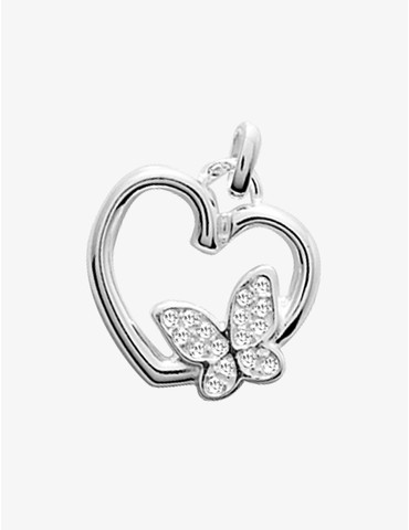 Pendentif cœur et papillon...