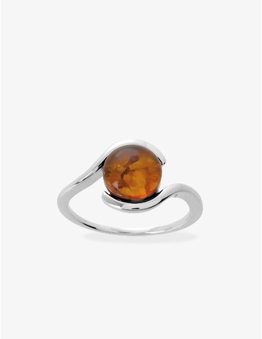 Bague ambre en argent 925‰...