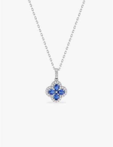 Collier fleur en argent...