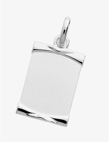 Pendentif plaque GI 27 x 18...