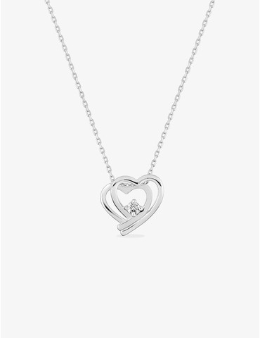 Collier double cœur argent...