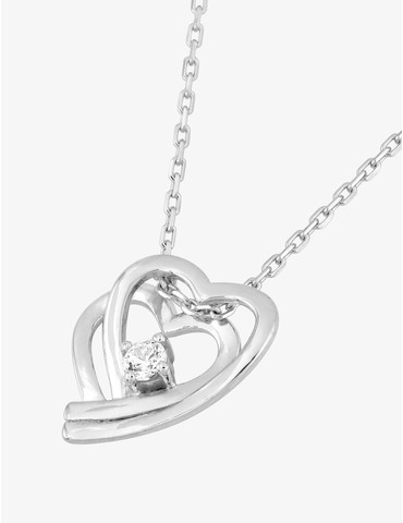 Collier double cœur argent...
