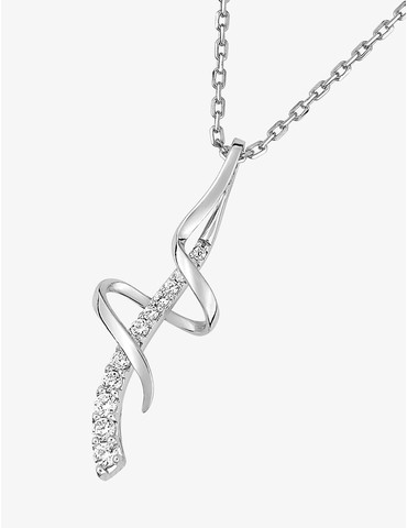 Collier tourbillon argent...