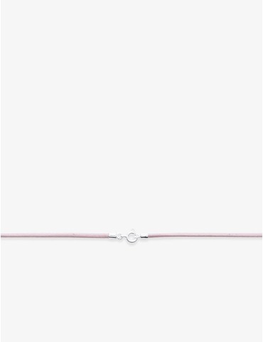 Collier cordon rose et...