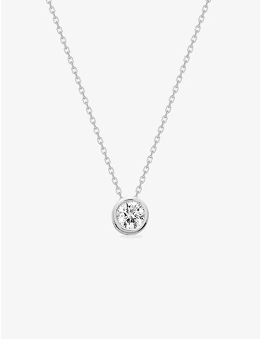 Collier solitaire argent...